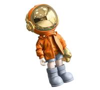 FANSHINUO Estatua de astronauta grande de resina con estrella para estante de libros, accesorios de decoración de mesa, estatua de astronauta grande