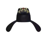 FANSHINUO Gorra oficial clásica para festival chino, diseño plegable, transpirable, sombrero de pez volador para eventos culturales, accesorios de disfraz tradicional