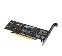 FANSHINUO PCIe4.0 X16 Tarjeta de expansión para transferencia de datos de 64 Gbps compatible con unidad NVMe y para expansión de almacenamiento, fácil instalación Co