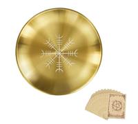 FANSHINUO Plato para candelabros de zinc, aleaciones, bandeja de almacenamiento de joyas, bandejas de almacenamiento de cristal, organizadores, bandeja ritual pagana, altares, platos paganos rituales