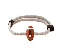 FANSHINUO Pulsera de cuerda Milans ajustable multiusos de 4 mm, accesorio de moda para hombres con estilos de rugby en diseños simples, as the pic show, Materiales mixtos