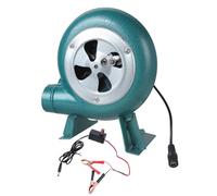 FANSHINUO Soplador de alta velocidad de 12 V 2 A con cable de 130 cm, pequeño soplador de aire con clip de batería para cocinar al aire libre y arrancar ventilador de ventilación de refrigeración