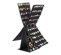 FANSHINUO Soporte de exhibición de broche de fieltro resistente con diseños giratorios para ahorrar espacio, escaparate de mesa para accesorios de joyería, páginas de exhibición de pines, talla única