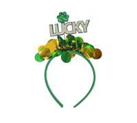 FANSHINUO StPatricks - Diadema con temática navideña para adultos y niños de todas las edades, antideslizante, tréboles brillantes, aro para el pelo para fiestas