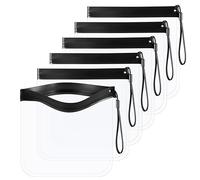 Fanshiontide 6 Neceser Impermeable Bolsas de Aseo Transparentes de Viaje, 20 x 20 cm, Bolsas de Líquidos de Seguridad para Aeropuertos, 1 Litro, Cumple con los Criterios, Accesorios de Viaje