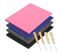 Fanshiontide Juego de agujas para pinchazo para niños, Manualidades con 4 piezas de fieltro y 4 agujas de punzón, 20 x 15 x 0,9 cm