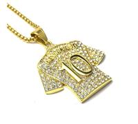 Fanshu Collar con colgante de camiseta de fútbol de acero inoxidable, titanio, número 7, superestrella de jugador de fútbol, collar de cadenas para hombres, mujeres, parejas, amigos, fanáticos, regalo