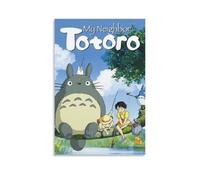 FANSITUO Póster de My Neighbor Totoro, pintura al óleo para pared, álbum de música decorativo para el hogar, pintura decorativa de celebridades, arte decorativo clásico para pared, estilo sin marco,