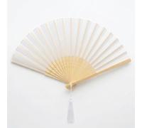 FANSOF. FANS Ventilador de tela de seda con una tassel grado A bambú costillas fiesta de boda favor ventilador de mano (Royal Navy Blue)