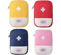 Fansoftiks Bolsa de primeros auxilios vacía, pequeña, portátil, vacía, bolsa de primeros auxilios, impermeable, divisores de secciones, bolsa de medicamentos de viaje para emergencia, para el hogar,