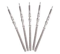 Fansoftiks Kit de 5 piezas de corona de vástago de acero para reloj de movimiento plateado, piezas de reloj NH35 NH36 NH38 NH39, kit de piezas de repuesto para relojes de repuesto, plateado, Kit de
