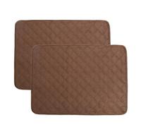 Fansu 2 Pieces Empapadores Perros, Peluche Corto Reutilizable Almohadillas Perro, Lavable Antideslizante Impermeable Empapadores para Perros, Adiestramiento Perros Almohadillas (100x70cm,Marrón)