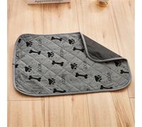 FANSU 2 Piezes Empapadores Perros,Reutilizable Almohadillas Perro,Estampados de Moda Antideslizante Impermeable Empapadores para Perros, Adiestramiento Perros Almohadillas (100x80cm,Gris oscuro hueso)