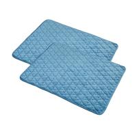 Fansu 2 Piezes Felpa Empapadores Perros, Color Reutilizable Almohadillas Perro, Lavable Antideslizante Impermeable Empapadores para Perros, Adiestramiento Perros Almohadillas (70x50cm,Azul)