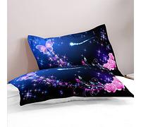 Fansu 3D Funda de Almohada 50x75cm de Microfibra, Rectangular Juego de 2 Fundas Almohadas con Cierre de sobre Transpirable Suave Antiarrugas Elegantes y Cómodas (Mariposa 2)