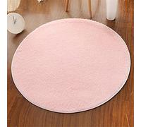 Fansu Alfombra Shaggy Grande para Salón Comedor Dormitorio, Ronda Color Sólido Pelo Largo Mullida Super Suave Interior Moderno Lavado Antideslizantes Peludas Alfombrilla (Rosado,100cm)