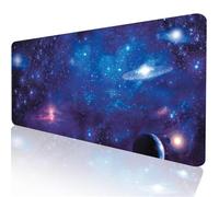 Fansu Alfombrilla Ratón Patrón de Cielo Estrellado,Alfombrilla Ratón XXL/XL/L,Alfombrilla Gaming con Bordes Cosidos y Base Goma Antideslizante,Mouse Pad para Hogar Oficina (Morado,600x300mm)