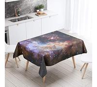 Fansu Antimanchas Mantel para Mesa Rectangular, Impermeable Lavable Poliéster Starry Sky impresión 3D Mantel - Adecuado para Decorar Cocina Comedor Salón (Skyrim,90x90cm)