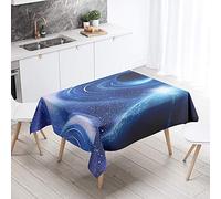 Fansu Antimanchas Mantel para Mesa Rectangular, Impermeable Lavable Poliéster Starry Sky impresión 3D Mantel - Adecuado para Decorar Cocina Comedor Salón (Universo,140x180cm)
