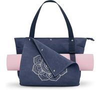 Fansu Bolsa de Yoga Grande, Bolsa para Esterilla para Mujer y Hombre Bolsa para Mat de Yoga con Bolsillo para Transportar la Colchoneta de Pilates (51 * 36 * 13CM,Negro)