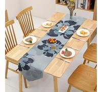 Fansu Camino de Mesa de Peluche Corto, Arte Floral Centro de Mesa Decorativo Salon, Camino de Mesa Moderno, Centro de Mesa Lavable, Decoracion Mesa Comedor (33x200cm,Azul)