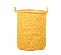 Fansu Cesto Ropa Sucia Plegable, Cestos para la Colada con Asas Impermeable Redondo, Cestos Almacenaje de Tela para Guardar Juguetes y Ropa Sucia en el Dormitorio/Baño (40x50cm 2 pcs,Amarillo)