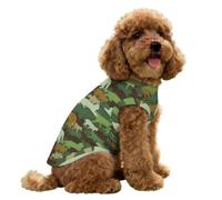 FANSU Chaleco Refrescante para Perros, Camiseta de Hielo Transpirable de Alta Elasticidad, Chaleco Refrigerante Perro & Gatos para Paseos Veraniegos,Impresión Camuflaje (Verde,L)