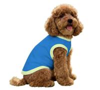FANSU Chaleco Refrescante para Perros, Camiseta de Hielo Transpirable de Alta Elasticidad, Chaleco Refrigerante Perro y Gatos para Paseos Veraniegos,Impresión (Azul,S)