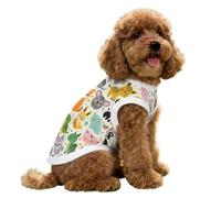 FANSU Chaleco Refrescante para Perros, Camiseta de Hielo Transpirable Elasticidad, Chaleco Refrigerante Perro y Gatos Estampados de Animales en 3D para Paseos Veraniegos (Zoológico,L)