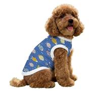 FANSU Chaleco Refrescante para Perros, Camiseta de Hielo Transpirable Elasticidad, Chaleco Refrigerante Perro y Gatos Estampados de Animales en 3D para Paseos Veraniegos (Pez Azul,L)
