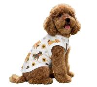 FANSU Chaleco Refrescante para Perros, Camiseta de Hielo Transpirable Elasticidad, Chaleco Refrigerante Perro y Gatos Estampados de Animales en 3D para Paseos Veraniegos (Perro Marrón,L)