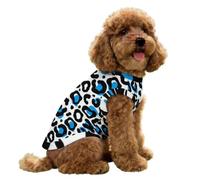 FANSU Chaleco Refrescante para Perros, Estampado de Leopardo Camiseta de Hielo Transpirable de Alta Elasticidad, Chaleco Refrigerante Perro y Gatos para Paseos Veraniegos (Azul,3XL)