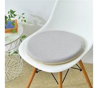 Fansu Cojín para Silla Redondo, Impermeable Cojín de Asiento para Silla Comedor Espuma Viscoelástica Redondos Cojines de Silla con Cremallera Desmontable o Lavable (45cm,Gris Claro)