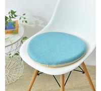 Fansu Cojín para Silla Redondo, Impermeable Cojín de Asiento para Silla Comedor Espuma Viscoelástica Redondos Cojines de Silla con Cremallera Desmontable o Lavable (40cm,Azul Cielo)