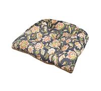 Fansu Cojines para Sillas con Lazos, Flores Estampado Cojín de Silla Jacquard Suave Espesar Tatami Cojín de Silla para Comedor Jardín Patio Cocina o Interior Exterior (45x45x7cm,Hoja Verde)