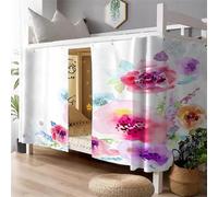 Fansu Cortina Cama Litera, Cortinas Cama Litera a Prueba de Polvo Protección de Privacidad Opaca Termica Tienda Campaña Mosquitera para Dormitorio de Estudiantes (Flor,Top)