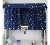 Fansu Cortina Cama Litera, Cortinas Cama Litera a Prueba de Polvo Protección de Privacidad Opaca Termica Tienda Campaña Mosquitera para Dormitorio de Estudiantes (Estrella y Luna A,Top)