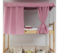 Fansu Cortina de Cama Litera,Color Sólido Mosquiteras Protección de Privacidad Cortina Opaca para Cama para Dormitorio de Estudiantes,Tipi Infantil para Litera Dormitorio (Rosa,2x1.2m-1pc)