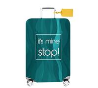 FANSU Cubierta de Equipaje Funda de Maleta, Funny Imprimir Equipaje de Viaje Protectora, Elástica Anti-Polvo Luggage Cover para Equipaje de 18-32 Pulgadas (It's Mine Stop,M(22-24in))
