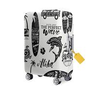 FANSU Cubierta de Equipaje Funda Elástica de Maletas para Viaje, Estampado Plancha de Surf 3D Lavable Anti-Polvo Funda Protectora Spandex para Equipaje con Cremallera (S:18-20 Inch,Color c)