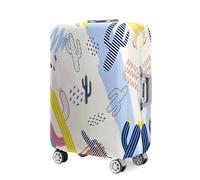 FANSU Cubierta de Equipaje Protectora Funda de Maleta, Cactus Impresión Equipaje de Viaje, Anti-Polvo Elástica Luggage Cover para Equipaje de 18-32 Pulgadas (L(26-28in),Cactus)