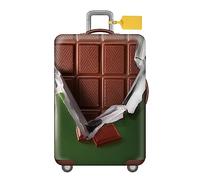 FANSU Cubierta de Equipaje Protectora Funda de Maleta, Estilo Funny Equipaje de Viaje, Elástica Luggage Cover para Equipaje de 18-32 Pulgadas (M(22-25in),Chocolate)
