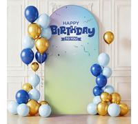 FANSU Cubierta de Telón de Fondo de Arco, Cumpleaños Elástico Cubierta de Fondo de Arco Decoración de Fiesta para Cumpleaños Boda Propuesta Escena Banquete (Amarillo-Azul,55x120cm)
