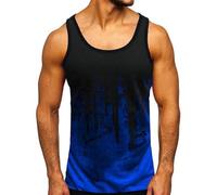 Fansu Debardeur Homme Ete S-4XL, Débardeur Running Sport tee Shirt Sans Manche Homme Grande Taille T Shirt Sans Manche Été Doux et Respirant pour Vacances Plage, Noir Graffiti (Azul,3XL)