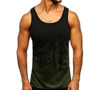 Fansu Debardeur Homme Ete S-4XL, Débardeur Running Sport tee Shirt Sans Manche Homme Grande Taille T Shirt Sans Manche Été Doux et Respirant pour Vacances Plage, Noir Graffiti (Verde,4XL)