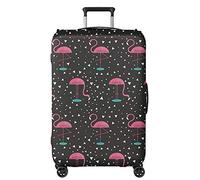 Fansu Elástico Funda Protectora de Maletas, Tropical Hoja Protector Suave Anti-Polvo Duradero y Lavable Cubierta de Equipaje de Viaje Luggage Protectora Luggage Cover (Flamenco,M(22-24in))