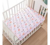 FANSU Empapadores Cama Adultos Absorbente, Protector de Cama Reutilizable para Incontinencia, Impermeable Transpirable, para Sofá de Silla de Ruedas, Lavable (Zorro de la Jungla,80x120cm)