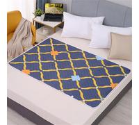 Fansu Empapadores Perros, Estampado de Cuadros Lavable Reutilizable Almohadillas Perro, Antideslizante Absorbentes Empapadores para Perros, Adiestramiento Perros Almohadilla (120x150cm,Azul Oscuro)