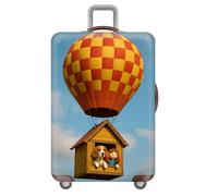 FANSU Funda Elástica para Maleta de Viaje, Estampado de Globos aerostático, Funda Protectora Antipolvo y Antirrayas Lavable, Compatible con Maletas Trolley de 18 a 32 Pulgadas (Azul 1,M(22-25in))