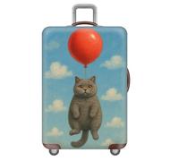 FANSU Funda Elástica para Maleta de Viaje, Estampado de Globos aerostático, Funda Protectora Antipolvo y Antirrayas Lavable, Compatible con Maletas Trolley de 18 a 32 Pulgadas (Azul 5,M(22-25in))